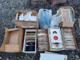 six boxes of 45 records, three bags of 45 records, and one box of records - country, Western, 50s