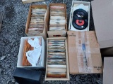 six boxes of 45 records