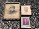 Framed Presidential Prints William McKinley, Gerald Ford, Dwight, D. Eisenhower