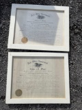 Vintage Postmaster Certificates