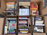 (6) Boxes of New and Vintage Books