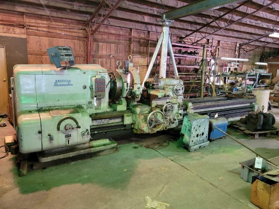 American Pacemaker 32 X 132 manual lathe with 2 center rests