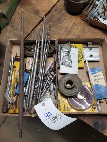 drill bits, pulley, machinist tools