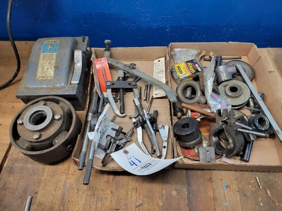 pullers, safety switch, pulleys, chuck, and more