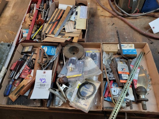 allen keys, roofing hammer, machinist tools, saw blade, and more