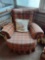 Plaid Pattern Cushioned Rocking Chair