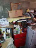 Large Wall Lot - Oven, Tables, Vice, Cabinet, Oils, Tools, Metal Items & more