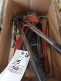 Pipe wrenches, bolt cutters
