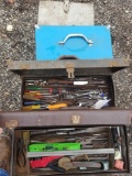 Tool boxes with tools