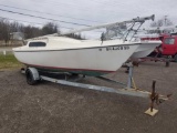 1974 Helsen sail boat, 22 ft with trailer