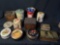 Group of various advertising tins. Beckers, Victor, and more