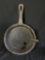 Large cast iron skillet with spout