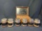 Colburn's spice set with 6 jars, good condition