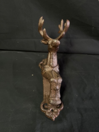 Cast iron deer door knocker