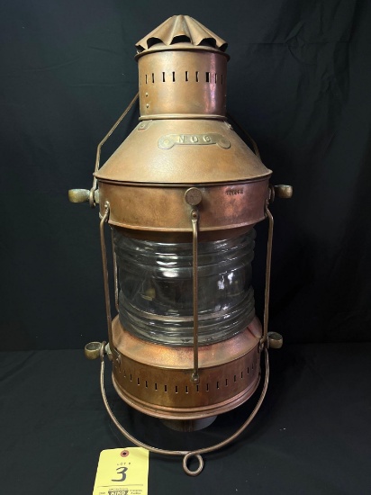 Nug copper and brass early ships lantern