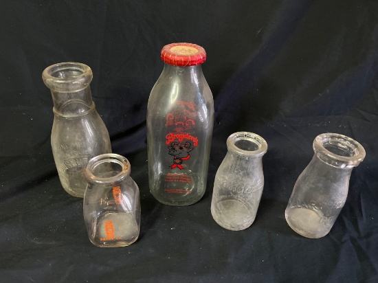 Bordens, Garner, Canonsburg milk and cream bottles