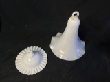 2 Milk glass smoke bells