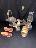 Lamp, Oil Lamp, Wooden Cloggs