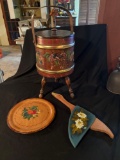 Hand Painted Ice Bucket and Wood Items