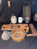 granite funnel, coffee pot, slawboard, noise crank