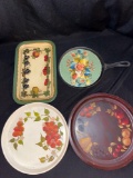 Hand Painted Toleware Trays