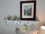 Thomas Kinkade print, wall shelf