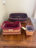 3 longaberger baskets