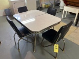 mid century chrome table w/ 4 chairs