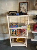 games, plastic shelf