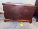 Nice dovetailed lift top trunk with hank drawer