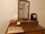 Mirror - Seth Thomas clock - needlepoint - mirrors