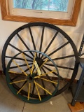 iron spoke wheel, wooden spoke wheel with iron band