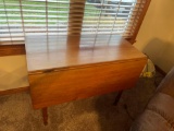 Drop leaf table with drawer