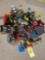 Box Load of Assorted Vintage Toy Figures and Pieces