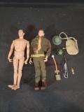 1966 GI Joe SOTW German Soldier naked and British Commando w Accessories