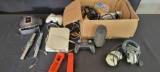 Nintendo Wii without power cord, assorted gaming accessories, cd player and more