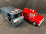 Vintage Toy SWAT Truck and LA Fire Truck