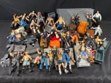 Loads of Assorted Wrestling Figures and Accessories