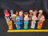 19 Soaky Character Bottles 1960s Mighty Mouse Chipmunks Felix Popeye