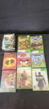 Assorted PS2, Xbox and Xbox 360 games, loose booklets