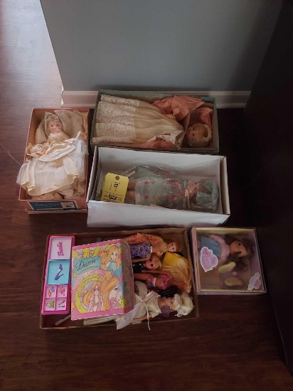 Assortment of Barbies, Dawn Dolls, Barbie Clothes, & Vintage Dolls