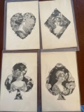 (4) early posts cards