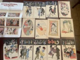 (13) rare Sager series signed post cards