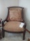 2 Curved Back Upholstered Arm Chairs