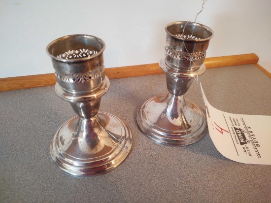 2 Gorham Weighted Sterling Candlesticks