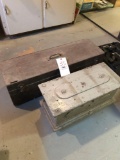 two early wooden tool boxes