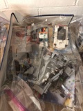 Four bags of assembled legos