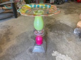 25 Inch Tall Art Glass Stand