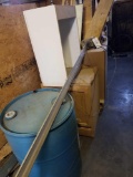 Garage door opener, barrel, cabinet, misc wood