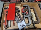 pipe wrenches, c clamps